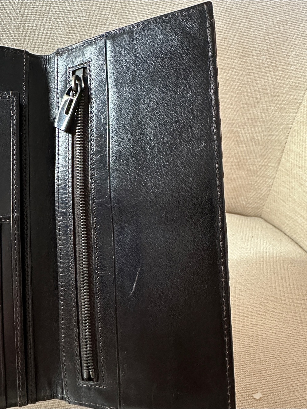 Fendi Brown Tan FF Logo Long Bifold Zucch Wallet - Picture 7 of 16
